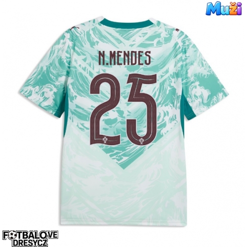 Portugalsko Nuno Mendes #25 Venkovní Dres MS 2026 Krátký Rukáv Portugalsko Nuno Mendes #25 Venkovní Dres MS 2026 Krátký Rukáv